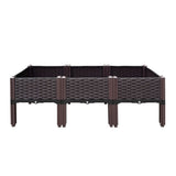 Green Fingers Garden Bed 120x40x36cm PP Planter Box Raised Container Growing Herb