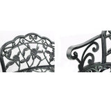 Gardeon Outdoor Garden Bench Seat 100cm Cast Aluminium Patio Chair Vintage Green