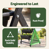 Green Fingers 5 Tier Vertical Raised Garden Bed Mobile Planter Box with Locking Wheels