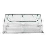 Green Fingers 3 in 1 Raised Garden Bed with Greenhouse Galvanised Planter Box Kit