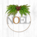SANTAS HELPER NOEL 50CM CHRISTMAS WREATH