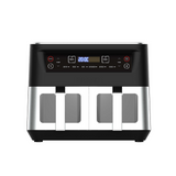 KITCHEN COUTURE 10L DUAL VIEW AIR FRYER STAINLESS STEEL