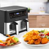 KITCHEN COUTURE 10L DUAL VIEW AIR FRYER STAINLESS STEEL