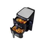 KITCHEN COUTURE 11L CLEAR VIEW VERTEX DUAL DRAW AIR FRYER BLACK