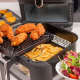 KITCHEN COUTURE 11L CLEAR VIEW VERTEX DUAL DRAW AIR FRYER BLACK