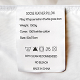 ROYAL COMFORT - Goose Pillow Twin Pack - 1000GSM