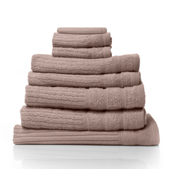 ROYAL COMFORT EDEN EGYPTIAN COTTON 600 GSM 8 PIECE TOWEL PACK BLUSH