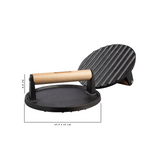 TRAMONTINA ENAMELLED CAST IRON ROUND BURGER PRESS 17 CM