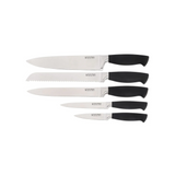 STANLEY ROGERS BLACK FLASH KNIFE BLOCK SET 6PC