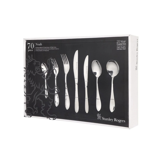 Stanley Rogers Noah 70Pc Premium Stainless Steel Cutlery Set - 10 person setting