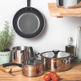 TRAMONTINA SOLAR 4PC TRI PLY STAINLESS STEEL COOKWARE SET