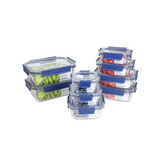 LOCKNLOCK Top Class Glass 9pc Storage Set