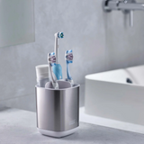 JOSEPH JOSEPH EasyStore Steel Toothbrush Caddy - White