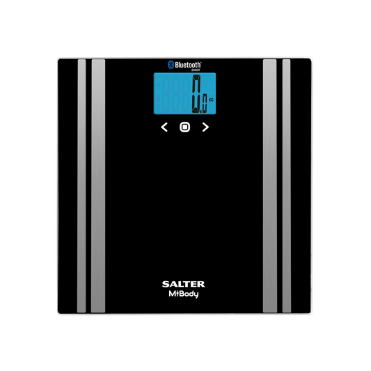 SALTER MIBODY BLUETOOTH ANALYSER BATHROOM SCALE 200KG BLACK