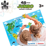 Puzzle Master 48 Piece Jumbo Floor World Map