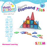 Magic Sensory Magnetic Diamond Tiles 60 Piece Set