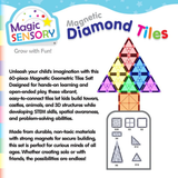 Magic Sensory Magnetic Diamond Tiles 60 Piece Set