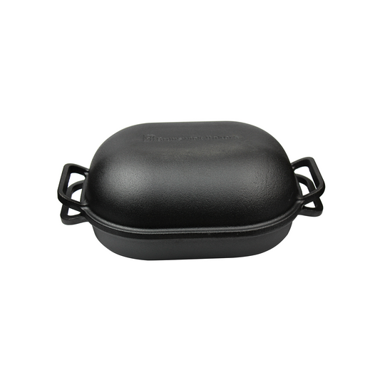 BRUNSWICK BAKERS BY CLASSICA PRE-SEASONED CAST IRON BREAD BAKING PAN - SIZE: 39 X 26CM