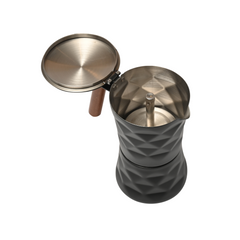 COFFEE CULTURE DIAMOND MOKA POT 6 CUP MATTE BLACK
