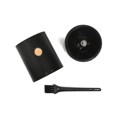 COFFEE CULTURE USB RECHARGEABLE COFFEE GRINDER WITH BLUE LIGHT WOOD BUTTON