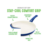 GREENLIFE BY GREENPAN SOFT GRIP CERAMIC 16 PIECE COOKWARE SET