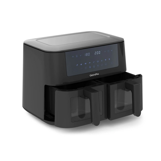 GREENPAN BISTRO AIRFRYER 4L + 4L DUAL BASKETS BLACK