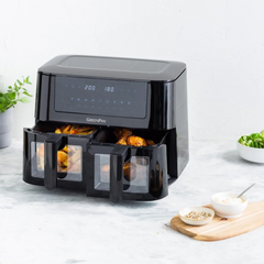 GREENPAN BISTRO AIRFRYER 4L + 4L DUAL BASKETS BLACK