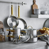 GREENPAN PADOVA STAINLESS STEEL INDUCTION 6 PIECE COOKWARE SET