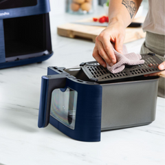 GREENPAN BISTRO AIRFRYER 4L + 4L DUAL BASKETS OXFORD BLUE