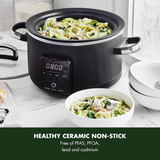 GREENPAN BISTRO CERAMIC NON-STICK 6 IN 1 SLOW COOKER 3.7L BLACK