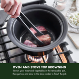 GREENPAN BISTRO CERAMIC NON-STICK 6 IN 1 SLOW COOKER 3.7L BLACK