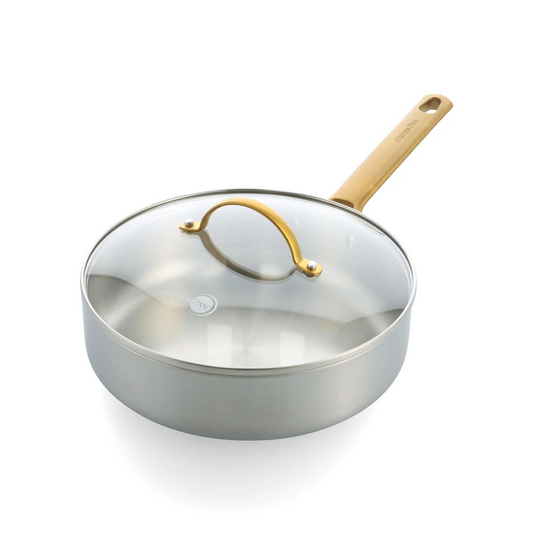 GREENPAN PADOVA 24CM STAINLESS STEEL COVERED SKILLET