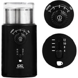 COFFEE CULTURE BLACK ELECTRIC COFFEE GRINDER - SIZE: 12 CUP