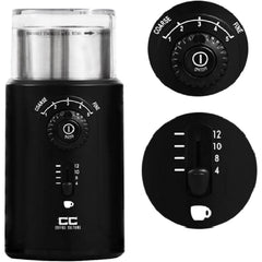 COFFEE CULTURE BLACK ELECTRIC COFFEE GRINDER - SIZE: 12 CUP