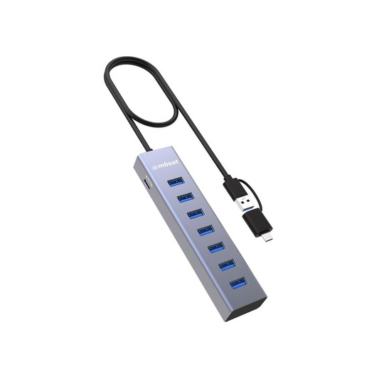 MBEAT 7-Port USB Hub with Dual USB-A & USB-C Connector