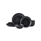 MIKASA JARDIN MIDNIGHT 12PC STONEWARE DINNER SET