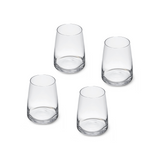 MIKASA PALERMO 4PC STEMLESS GLASSES 350ML