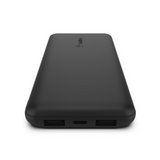 BELKIN Boost Charge CCC-Certified 10k mAh Power Bank (Triple-Port) + USB-C to USB-A Cable - Black (BPB011BTBK)