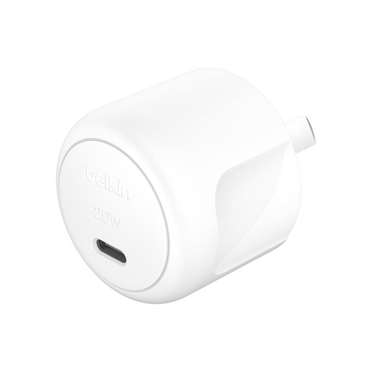 BELKIN Boost Charge Compact 20W USB-C (PD 3.1) Wall Charger - White (WCA009auW)