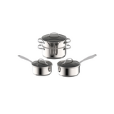 MASTERPRO MCKINNON STAINLESS STEEL 4 PIECE COOKSET