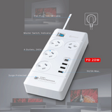 SANSAI 4 OUTLET USB-A & USB-C POWERBOARD