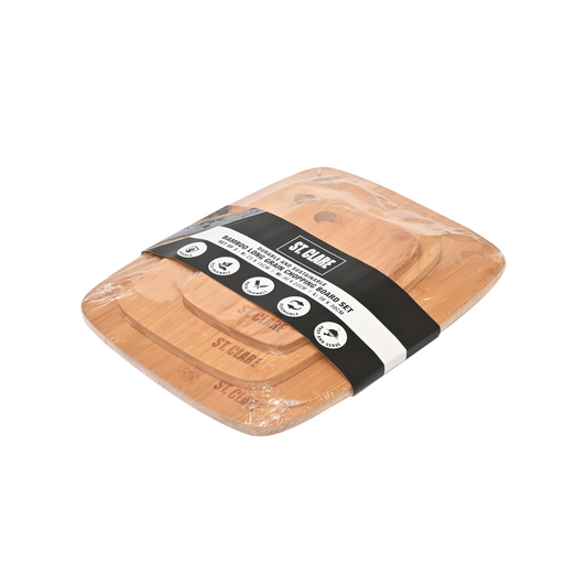 CLASSICA ST. CLARE BAMBOO LONG GRAIN RECT CHOPPING BOARD SET OF 3