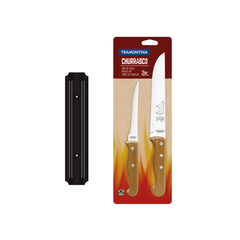 TRAMONTINA 2PC CHURASCO KNIFE SET WITH 20CM MAGNETIC RACK