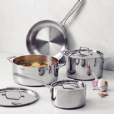 TRAMONTINA GRANO 4PC TRIPLY CLAD COOKWARE SET STAINLESS STEEL
