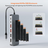 MBEAT Elite 9-in-1 USB-C Multiport Hub with Built-in M.2 NVMe SSD Enclosure