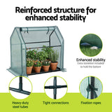 Green Fingers Mini Greenhouse 91x46x84cm Steel Frame PE Cover Outdoor Shelter