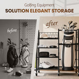 Everfit Golf Bag Storage Rack Golf Organizer Hold 1 Bags 4 Shelves