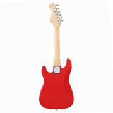 Alpha 30 Inch Junior Electric Guitar Beginner Set with 3W Mini Amp Carry Bag and Accessories Red