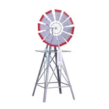 Gardeon Garden Windmill Metal Weather Station with Rain Gauge 122cm Silver