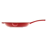 GOURMET KITCHEN Cast Iron Fry Pan 26cm Black Cherry Red